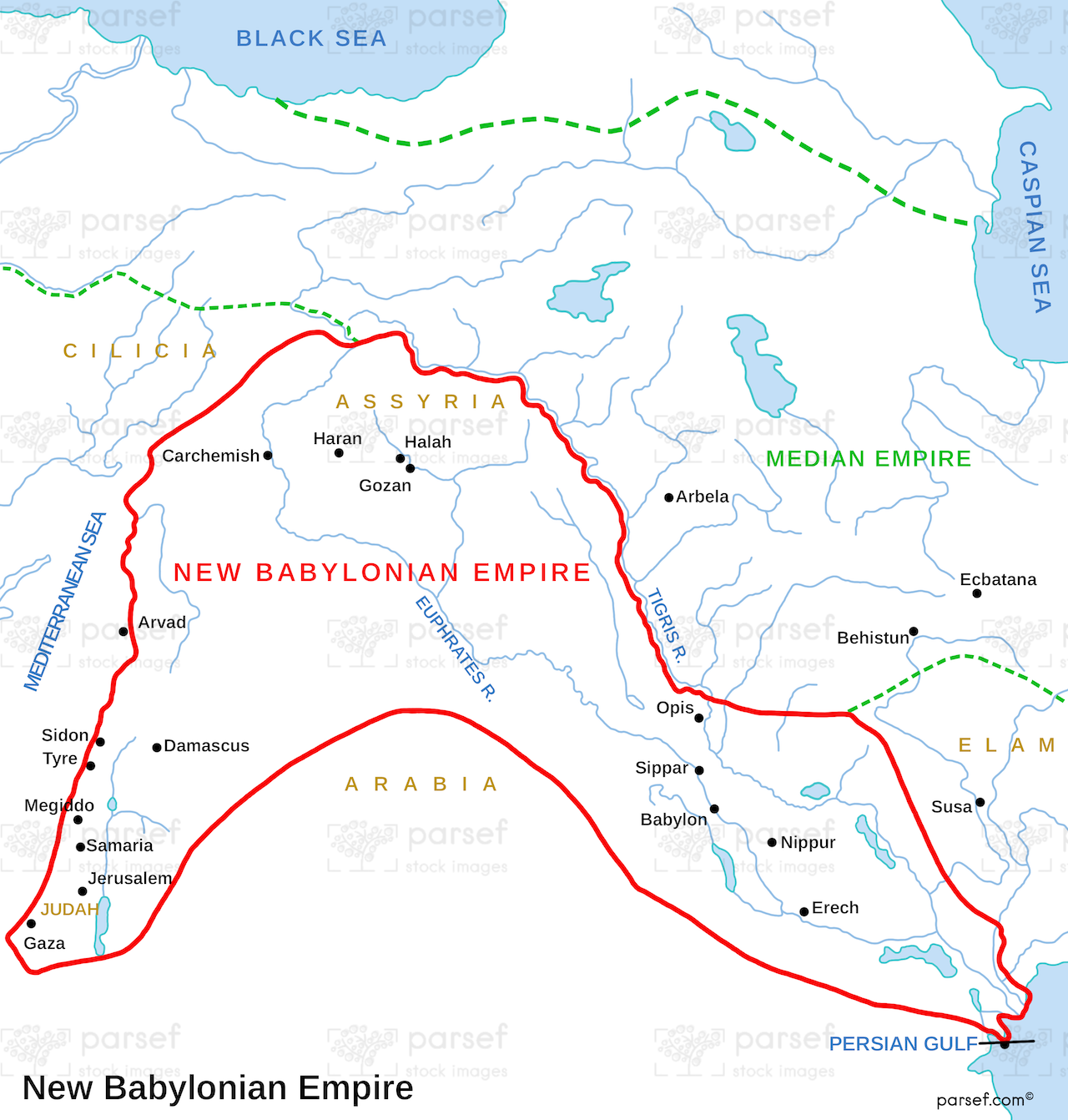 Babylonian Empire New bible map